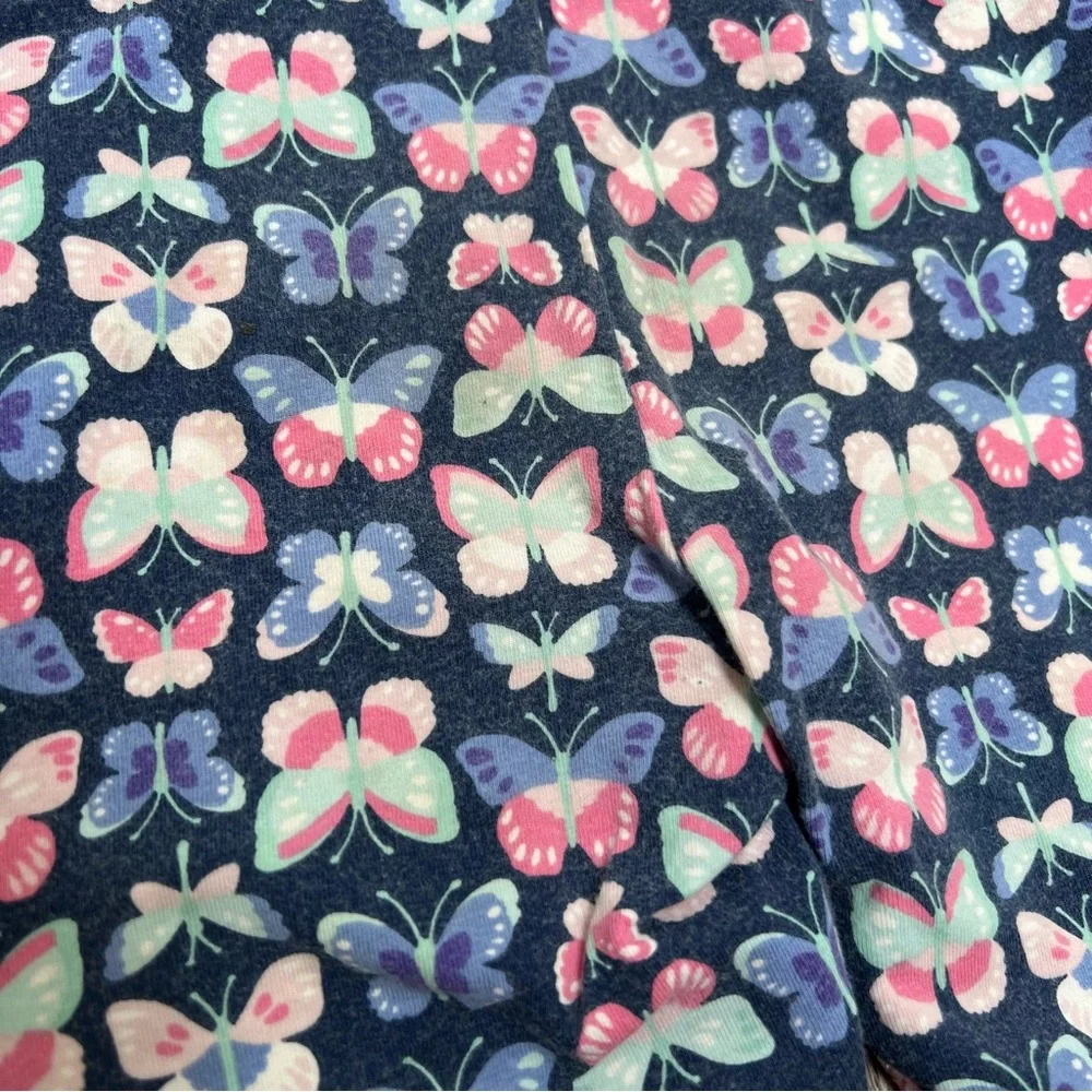 CARTERS 2PC SHORT SLEEVE SHIRT AND LEGGINGS OUTFIT BUTTERFLY 24MO